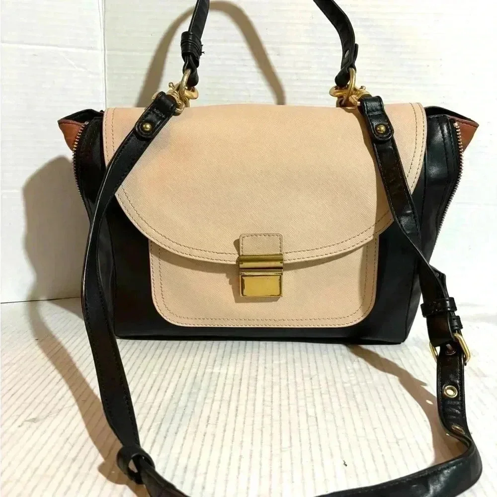 Badgley Mischka multicolors leather satchel handbag